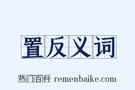 置反义词是什么意思的图片